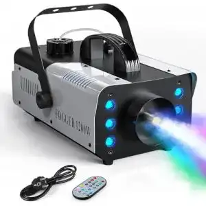 Nebelmaschine UKing 1200W Mini mit 6 RGB LEDs und Fernbedienung