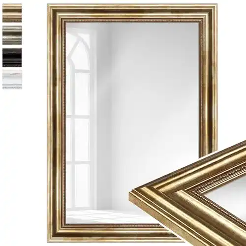 Barock Spiegel WANDStyle 50×70 cm aus Holz im Antik Stil