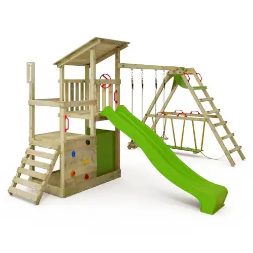 Fatmoose Spielturm Klettergerüst FruityForest Fun mit Sandkasten und Rutsche