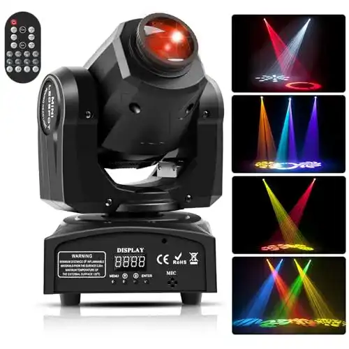 Moving Head UKing 50W DMX512 Disco Lichteffekt mit Fernbedienung