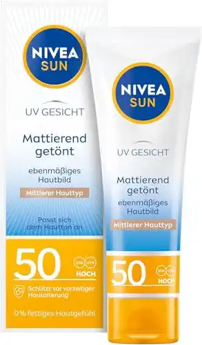 Nivea Sun getönte Sonnencreme fürs Gesicht LSF 50
