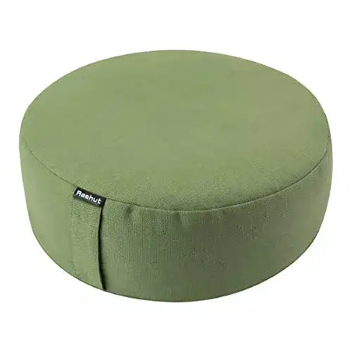 Meditationskissen Reehut Rund Grün mit Buchweizenschalen
