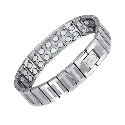Magnetarmband für Herren JEROOT aus reinem Titan mit 4000 Gauss