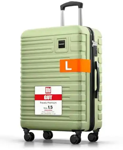 Koffer 80 Liter Travely Polycarbonat Koffer 67cm mit TSA Schloss