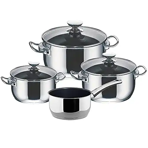 Berndes Kochtopfset 4-teilig aus Edelstahl für alle Herdarten