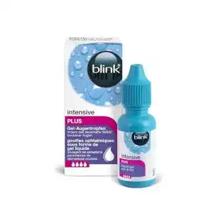 Blink Intensive Plus Gel-Augentropfen für trockene Augen mit Hyaluronsäure