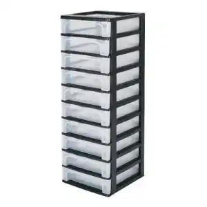 Schubladenschrank Iris Ohyama Kunststoffbox mit 10 Schubladen