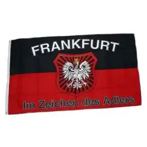 Eintracht Frankfurt Fahne 90 x 150 cm mit Wappen von Fahnenmax