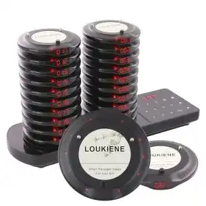 Restaurant-Pager Loukiene System mit 20 kabellosen Untersetzer