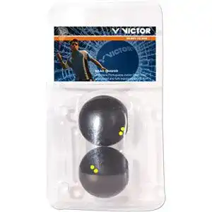 Victor Squashbälle Doppel Gelb Blister 170/7/0 für Wettkämpfe