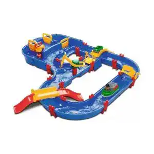 AquaPlay MegaBridge Wasserbahn Set mit 3 Spielstationen für Kinder