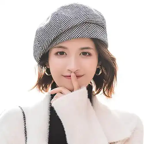 Damen Barett WANYIG Winter Cap im koreanischen Stil