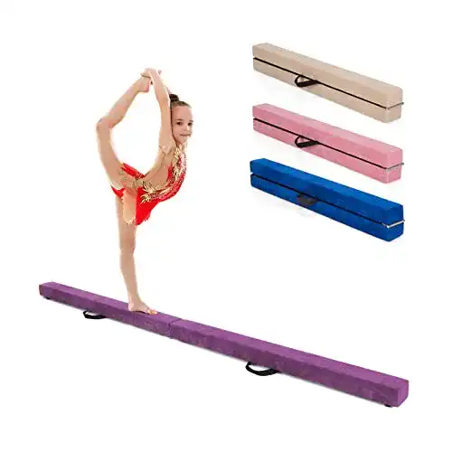 Schwebebalken für zuhause 210 cm von Costway, klappbar und tragbar