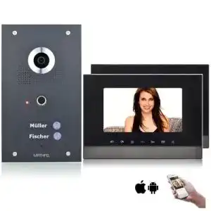 Mathfel Türsprechanlage für 2-Familienhäuser mit Video und Fingerprint