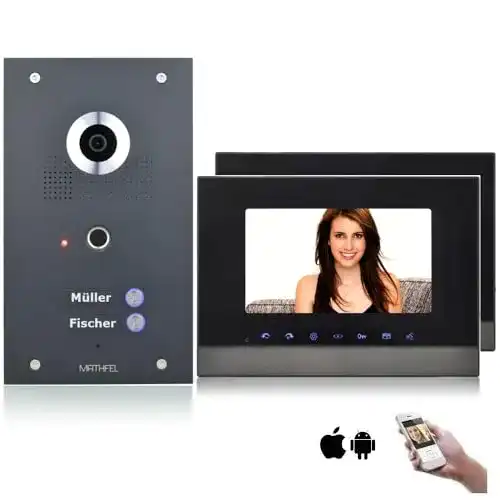 Mathfel Türsprechanlage für 2-Familienhäuser mit Video und Fingerprint