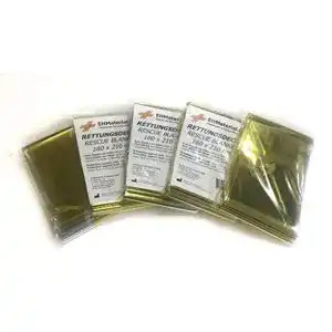 Rettungsdecke EHMaterial Goldfolie 160 x 210 cm im 10er Set