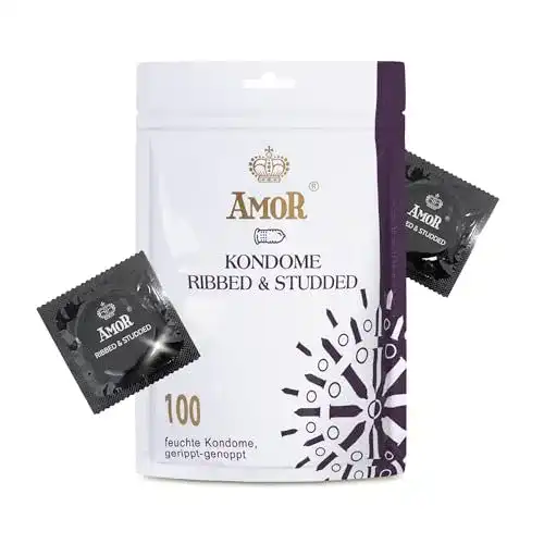 AMOR Kondome mit Noppen und Gerippter Oberfläche