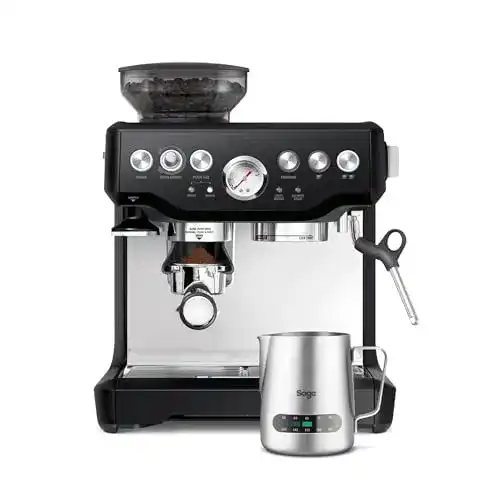 Sage Espressomaschine The Barista Express mit Mahlwerk und Milchaufschäumer