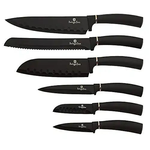 Berlinger Haus Black Rose 6er Set Profi Küchenmesser mit Edelstahlklingen