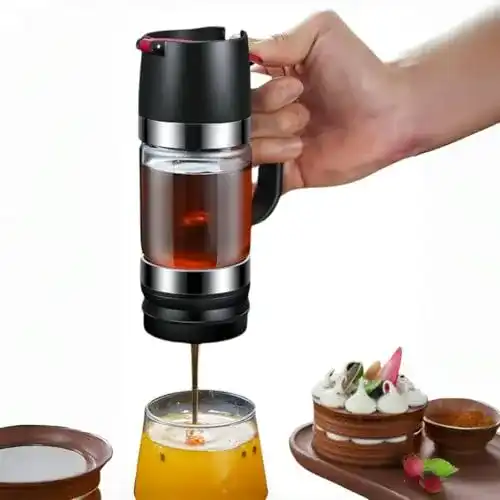 Honigspender aus Glas mit Tropfschutz und Griff, 9 oz