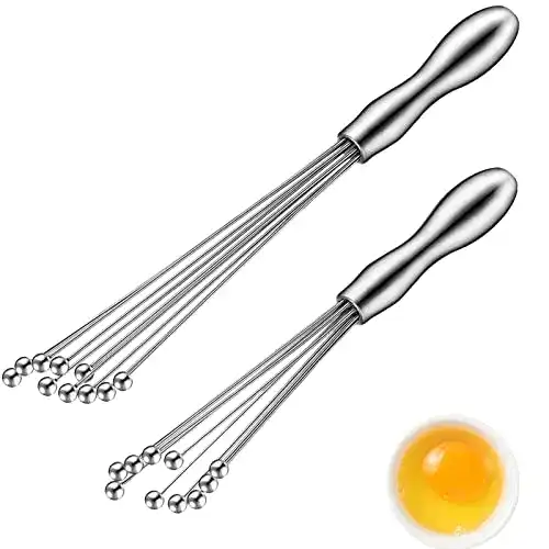Rührblitz Chmiss 2 Stück Edelstahl Schneebesen Set für die Küche