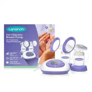 Elektrische Milchpumpe Lansinoh 2in1 mit LCD-Display