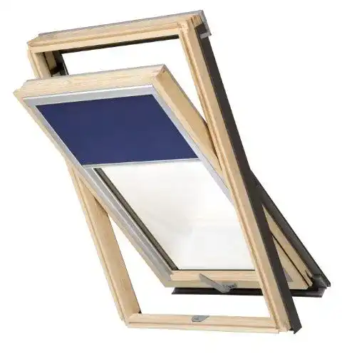 Dachfenster Balio Schwingfenster mit Eindeckrahmen und Rollo 55×72 cm