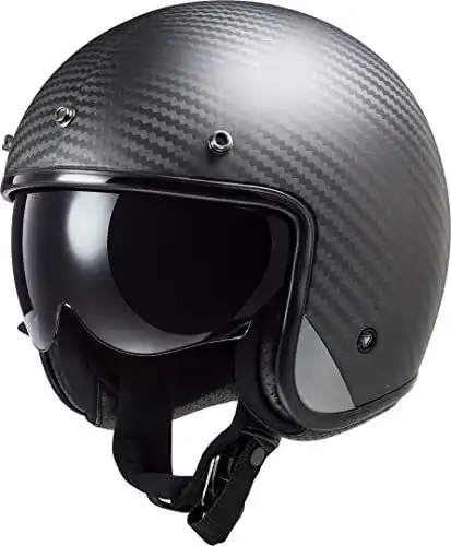 Carbon-Motorradhelm LS2 und Jet-Motorradhelm BOB Solid Carbon Matt