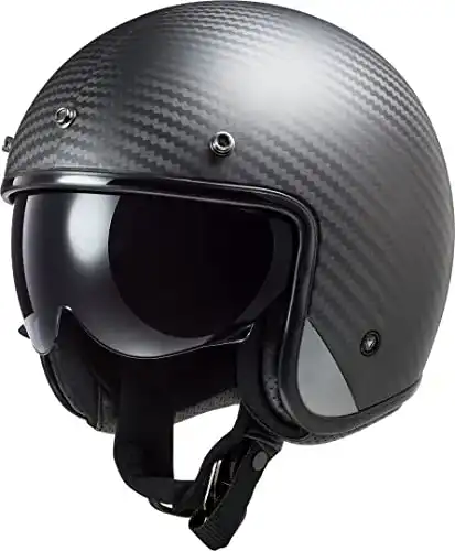 Carbon-Motorradhelm LS2 und Jet-Motorradhelm BOB Solid Carbon Matt