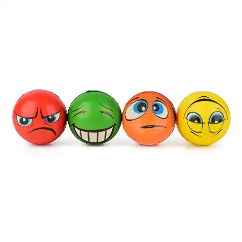 Antistressball ewtshop 4er Set mit verschiedenen Motiven