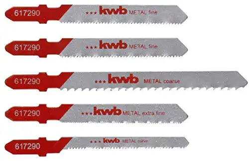 Stichsägeblätter für Metall im 5-teiligen Set von kwb