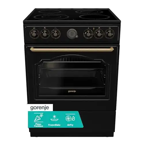 Gorenje Classico GECS 6 B70CLB Elektrostandherd mit Glaskeramik-Kochfeld