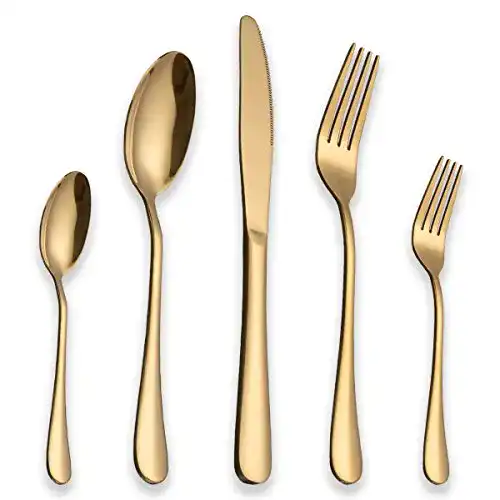 Berglander 30-teiliges Besteck-Set in Gold aus Edelstahl