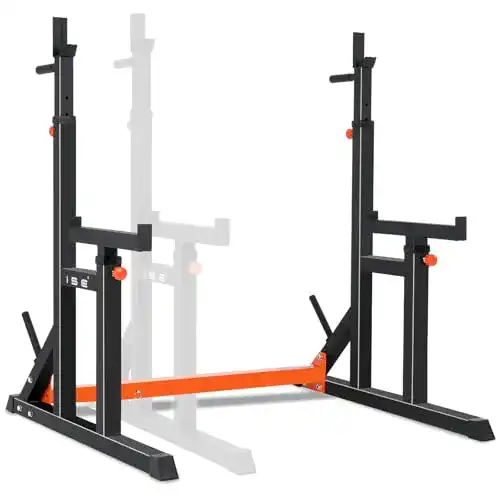 Langhantelständer von ISE – Höheneinstellbares Squat-Rack für das Heimtraining