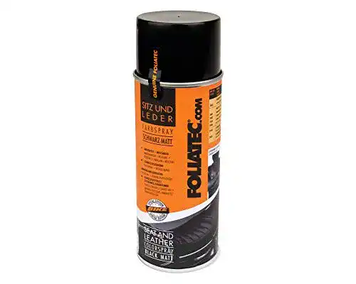 Lederfarbe Foliatec Farbspray für Auto und Motorrad, Schwarz Matt, 400 ml