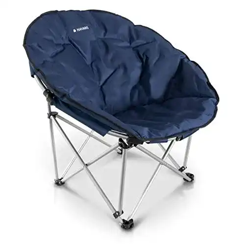 Campingstuhl Navaris Moon Chair – Faltbarer Outdoor Stuhl für Garten und Reisen