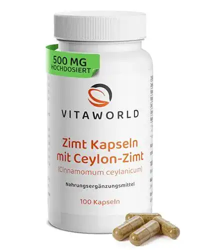 Zimtkapseln von Vita World mit 500mg Zimt 100 Kapseln