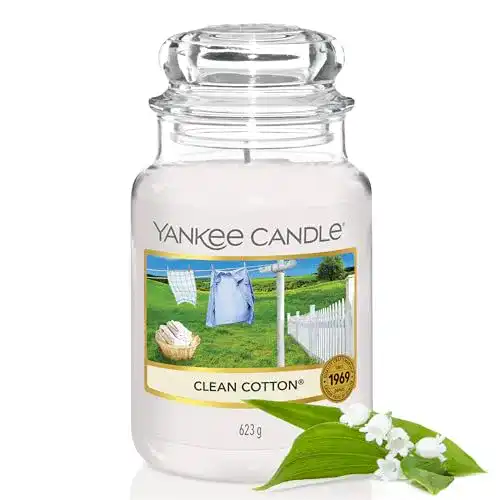 Yankee Candle Duftkerze im Glas (groß) Clean Cotton