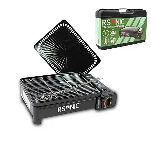 Camping Grill RSonic tragbarer Butangas Gasgrill mit Grillrost