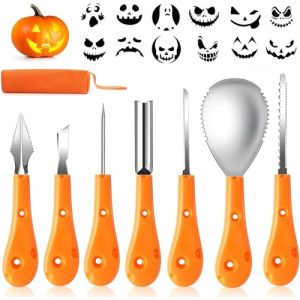 Kürbis-Schnitzset T98 für Halloween 7-teiliges Set für DIY-Dekoration