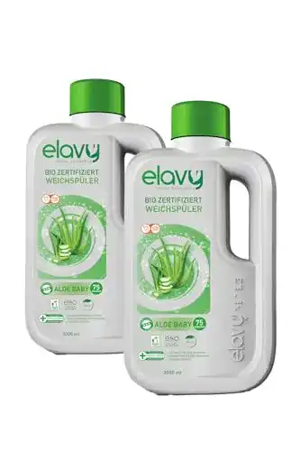 Bio-Weichspüler Elavy Softener mit Aloe Vera 2 x 3000 ml