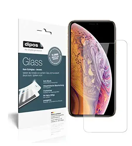 Dipos iPhone X Panzerglas Displayschutzfolie klar für Apple iPhone XS