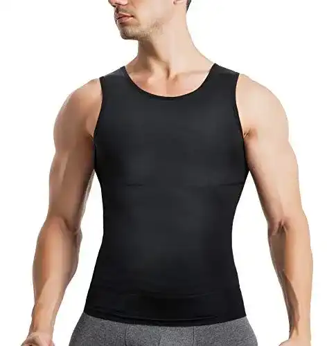 Bingrong Herren Kompressionsshirt für Shapewear und Sport