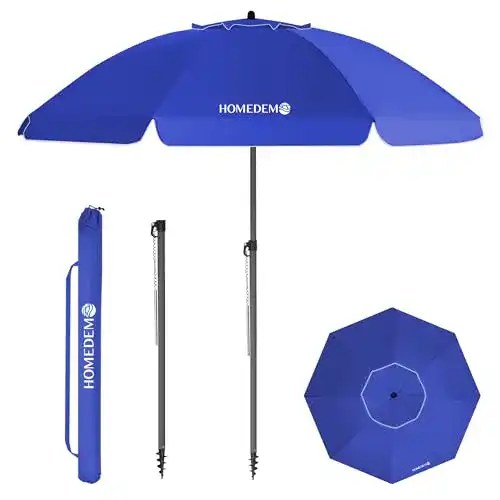 Sonnenschirm HOMEDEMO Ø 180 cm für Strand und Garten