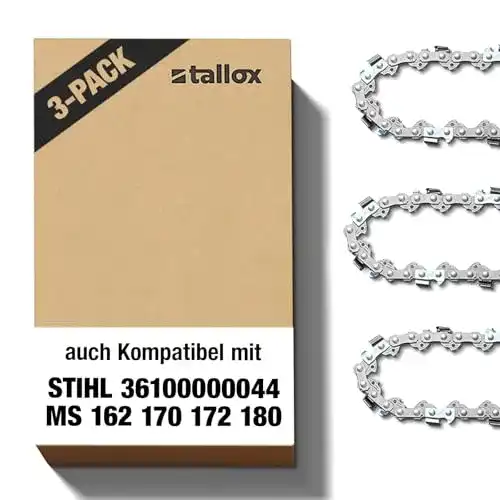 Sägekette Tallox 3 N 3/8″ 1,1 mm 44 TG 30 cm Schwert