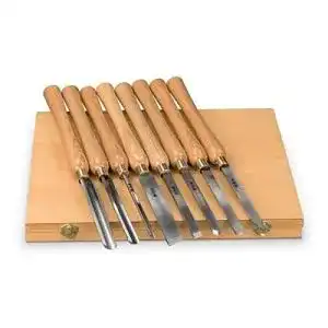 Drechseleisen Holzstar Drechselmesser-Set 8-teilig mit Hohlbeiteln und Abstechbeitel