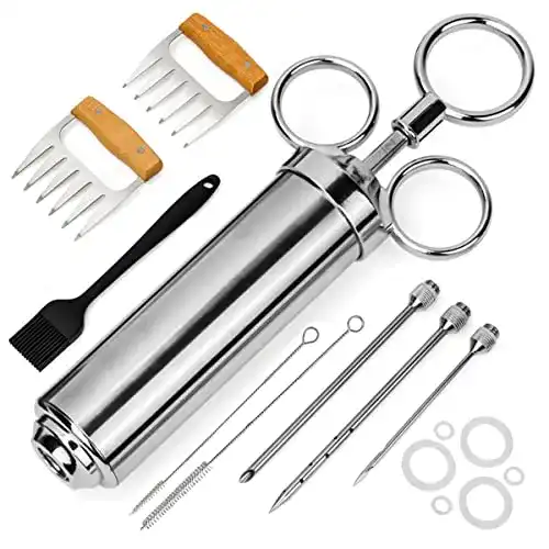 Bratenspritze ZITFRI Pulled Pork Set mit Edelstahl-Fleischspritze