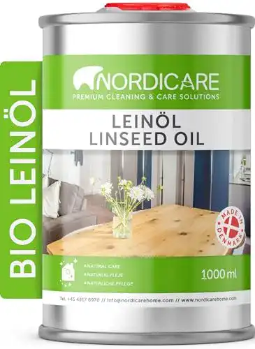 Leinölfirnis Nordicare Leinöl [1L] für Holzschutz und Pflege
