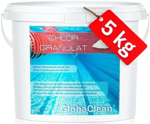 Chlorgranulat GlobaClean 5 kg für Pools – organisch und schnell löslich