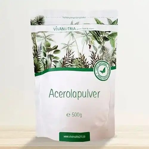 Acerola Pulver von VivaNutria – Natürliches Vitamin C für Smoothies und Müsli